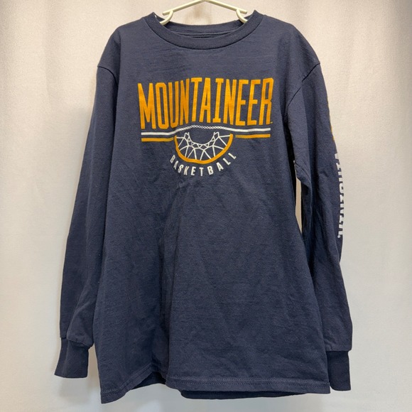 Champion Other - West Virginia WVU Mountaineer Basketball Champion T-Shirt Youth 7-8 Medium Blue